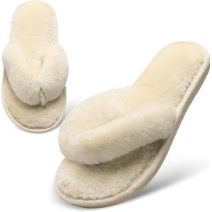 imageJOINFREE Womens Bedroom Slippers Comfort Four Season Classy Indoor Spa Slide ShoesALight Cream