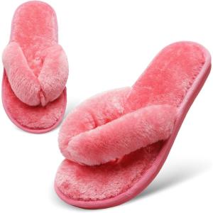 imageJOINFREE Womens Bedroom Slippers Comfort Four Season Classy Indoor Spa Slide ShoesAPink
