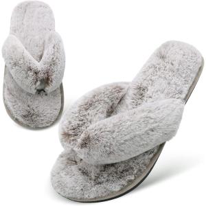 imageJOINFREE Womens Bedroom Slippers Comfort Four Season Classy Indoor Spa Slide ShoesATip Coffee