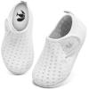 imageJOINFREE Baby Toddler Water Shoes Boys Girls Sandals Barefoot Kids Breathable Sneakers Shoes for Walking RunningBare White