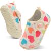 imageJOINFREE Baby Toddler Water Shoes Boys Girls Sandals Barefoot Kids Breathable Sneakers Shoes for Walking RunningColorful Heart