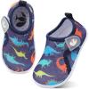 imageJOINFREE Baby Toddler Water Shoes Boys Girls Sandals Barefoot Kids Breathable Sneakers Shoes for Walking RunningDark Dinosaur