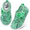 imageJOINFREE Baby Toddler Water Shoes Boys Girls Sandals Barefoot Kids Breathable Sneakers Shoes for Walking RunningGreen Dinosaur
