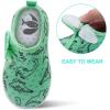 imageJOINFREE Baby Toddler Water Shoes Boys Girls Sandals Barefoot Kids Breathable Sneakers Shoes for Walking RunningGreen Dinosaur