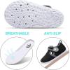 imageJOINFREE Baby Toddler Water Shoes Boys Girls Sandals Barefoot Kids Breathable Sneakers Shoes for Walking RunningGrey Black