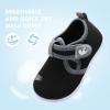 imageJOINFREE Baby Toddler Water Shoes Boys Girls Sandals Barefoot Kids Breathable Sneakers Shoes for Walking RunningGrey Black