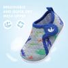 imageJOINFREE Baby Toddler Water Shoes Boys Girls Sandals Barefoot Kids Breathable Sneakers Shoes for Walking RunningGrey Dinosaur