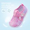 imageJOINFREE Baby Toddler Water Shoes Boys Girls Sandals Barefoot Kids Breathable Sneakers Shoes for Walking RunningLeopard Purple