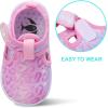 imageJOINFREE Baby Toddler Water Shoes Boys Girls Sandals Barefoot Kids Breathable Sneakers Shoes for Walking RunningLeopard Purple