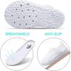 imageJOINFREE Baby Toddler Water Shoes Boys Girls Sandals Barefoot Kids Breathable Sneakers Shoes for Walking RunningMesh All White