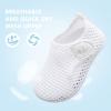imageJOINFREE Baby Toddler Water Shoes Boys Girls Sandals Barefoot Kids Breathable Sneakers Shoes for Walking RunningMesh All White