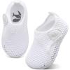 imageJOINFREE Baby Toddler Water Shoes Boys Girls Sandals Barefoot Kids Breathable Sneakers Shoes for Walking RunningMesh All White