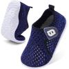 imageJOINFREE Baby Toddler Water Shoes Boys Girls Sandals Barefoot Kids Breathable Sneakers Shoes for Walking RunningMesh Blackblue