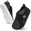 imageJOINFREE Baby Toddler Water Shoes Boys Girls Sandals Barefoot Kids Breathable Sneakers Shoes for Walking RunningMesh Blackgrey
