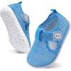 imageJOINFREE Baby Toddler Water Shoes Boys Girls Sandals Barefoot Kids Breathable Sneakers Shoes for Walking RunningMesh Blue