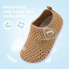 imageJOINFREE Baby Toddler Water Shoes Boys Girls Sandals Barefoot Kids Breathable Sneakers Shoes for Walking RunningMesh Brown