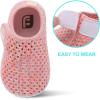 imageJOINFREE Baby Toddler Water Shoes Boys Girls Sandals Barefoot Kids Breathable Sneakers Shoes for Walking RunningMesh Colorful Orange