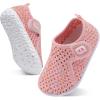 imageJOINFREE Baby Toddler Water Shoes Boys Girls Sandals Barefoot Kids Breathable Sneakers Shoes for Walking RunningMesh Colorful Orange