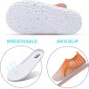 imageJOINFREE Baby Toddler Water Shoes Boys Girls Sandals Barefoot Kids Breathable Sneakers Shoes for Walking RunningMesh Gradient Orange