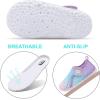 imageJOINFREE Baby Toddler Water Shoes Boys Girls Sandals Barefoot Kids Breathable Sneakers Shoes for Walking RunningMesh Grbluepinkpurple