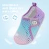 imageJOINFREE Baby Toddler Water Shoes Boys Girls Sandals Barefoot Kids Breathable Sneakers Shoes for Walking RunningMesh Grbluepinkpurple