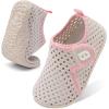 imageJOINFREE Baby Toddler Water Shoes Boys Girls Sandals Barefoot Kids Breathable Sneakers Shoes for Walking RunningMesh Greypink