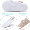 imageJOINFREE Baby Toddler Water Shoes Boys Girls Sandals Barefoot Kids Breathable Sneakers Shoes for Walking RunningMesh Greypink