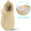 imageJOINFREE Baby Toddler Water Shoes Boys Girls Sandals Barefoot Kids Breathable Sneakers Shoes for Walking RunningMesh Khaki