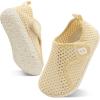 imageJOINFREE Baby Toddler Water Shoes Boys Girls Sandals Barefoot Kids Breathable Sneakers Shoes for Walking RunningMesh Khaki