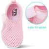 imageJOINFREE Baby Toddler Water Shoes Boys Girls Sandals Barefoot Kids Breathable Sneakers Shoes for Walking RunningMesh Light Pink