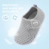 imageJOINFREE Baby Toddler Water Shoes Boys Girls Sandals Barefoot Kids Breathable Sneakers Shoes for Walking RunningMesh Lightgrey