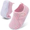 imageJOINFREE Baby Toddler Water Shoes Boys Girls Sandals Barefoot Kids Breathable Sneakers Shoes for Walking RunningMesh Multi Pink