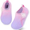 imageJOINFREE Baby Toddler Water Shoes Boys Girls Sandals Barefoot Kids Breathable Sneakers Shoes for Walking RunningPink Purple