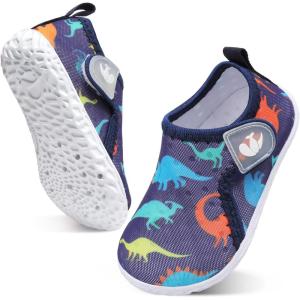 imageJOINFREE Baby Toddler Water Shoes Boys Girls Sandals Barefoot Kids Breathable Sneakers Shoes for Walking RunningDark Dinosaur