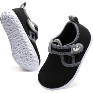 imageJOINFREE Baby Toddler Water Shoes Boys Girls Sandals Barefoot Kids Breathable Sneakers Shoes for Walking RunningGrey Black