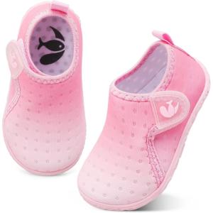 imageJOINFREE Baby Toddler Water Shoes Boys Girls Sandals Barefoot Kids Breathable Sneakers Shoes for Walking RunningLight Pink