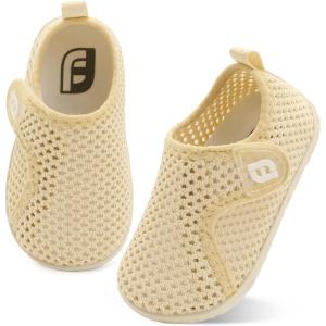 imageJOINFREE Baby Toddler Water Shoes Boys Girls Sandals Barefoot Kids Breathable Sneakers Shoes for Walking RunningMesh Khaki
