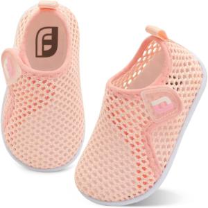 imageJOINFREE Baby Toddler Water Shoes Boys Girls Sandals Barefoot Kids Breathable Sneakers Shoes for Walking RunningMesh Lightorange
