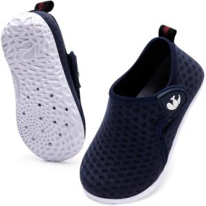 imageJOINFREE Baby Toddler Water Shoes Boys Girls Sandals Barefoot Kids Breathable Sneakers Shoes for Walking RunningNavy Blue