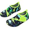 imageJOINFREE Kids Boys and Girls Swim Water Shoes Toddler Quick Dry Aqua Socks Barefoot Skin Shoes for Beach SportsBare Dinosaur