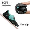 imageJOINFREE Kids Boys and Girls Swim Water Shoes Toddler Quick Dry Aqua Socks Barefoot Skin Shoes for Beach SportsBlack Blue
