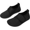 imageJOINFREE Kids Boys and Girls Swim Water Shoes Toddler Quick Dry Aqua Socks Barefoot Skin Shoes for Beach SportsBlack Stripe