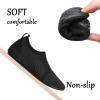 imageJOINFREE Kids Boys and Girls Swim Water Shoes Toddler Quick Dry Aqua Socks Barefoot Skin Shoes for Beach SportsBlack Stripe