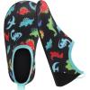 imageJOINFREE Kids Boys and Girls Swim Water Shoes Toddler Quick Dry Aqua Socks Barefoot Skin Shoes for Beach SportsBlue Multidinosaur