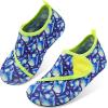 imageJOINFREE Kids Boys and Girls Swim Water Shoes Toddler Quick Dry Aqua Socks Barefoot Skin Shoes for Beach SportsBluegreen Fish