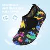 imageJOINFREE Kids Boys and Girls Swim Water Shoes Toddler Quick Dry Aqua Socks Barefoot Skin Shoes for Beach SportsCoblack Dinosaur