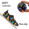 imageJOINFREE Kids Boys and Girls Swim Water Shoes Toddler Quick Dry Aqua Socks Barefoot Skin Shoes for Beach SportsCoblack Dinosaur