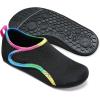 imageJOINFREE Kids Boys and Girls Swim Water Shoes Toddler Quick Dry Aqua Socks Barefoot Skin Shoes for Beach SportsColorful Black