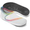 imageJOINFREE Kids Boys and Girls Swim Water Shoes Toddler Quick Dry Aqua Socks Barefoot Skin Shoes for Beach SportsCorloful White