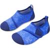 imageJOINFREE Kids Boys and Girls Swim Water Shoes Toddler Quick Dry Aqua Socks Barefoot Skin Shoes for Beach SportsEasy Shark Blue